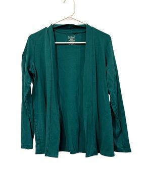 L.L. Bean Women’s Teal Open-Front Cardigan size S